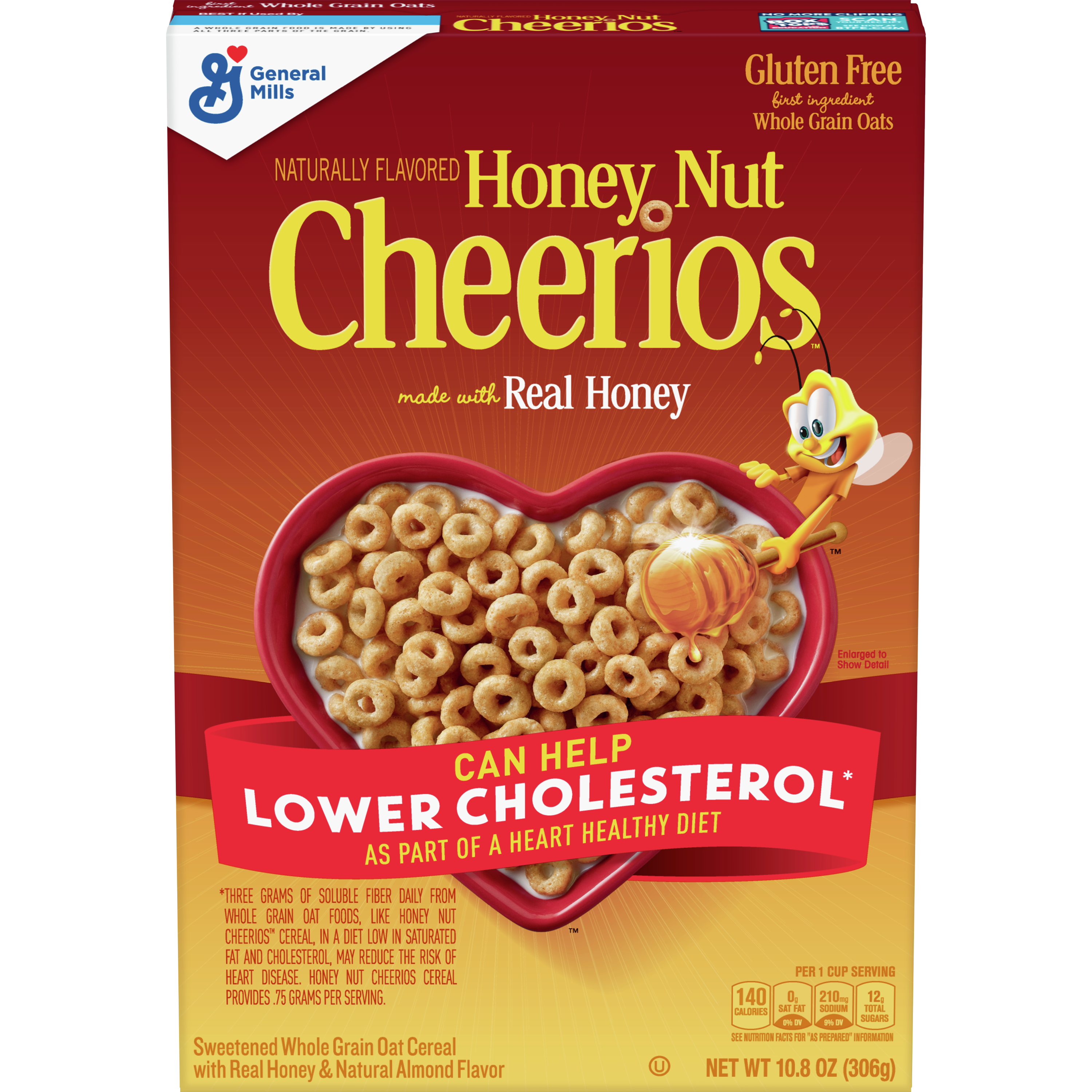 General Mills Honey Nut Cheerios Cereal Mid 306G