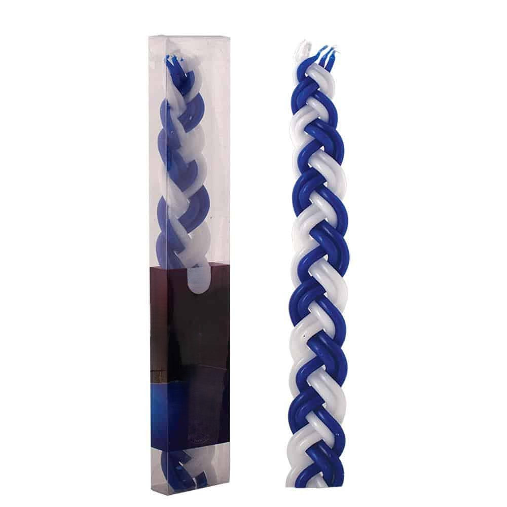 Blue and white Havdalah candle