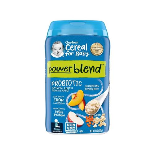 Power Blend Probiotic Oatmeal Lentil Peach & Apple, 2nd Foods