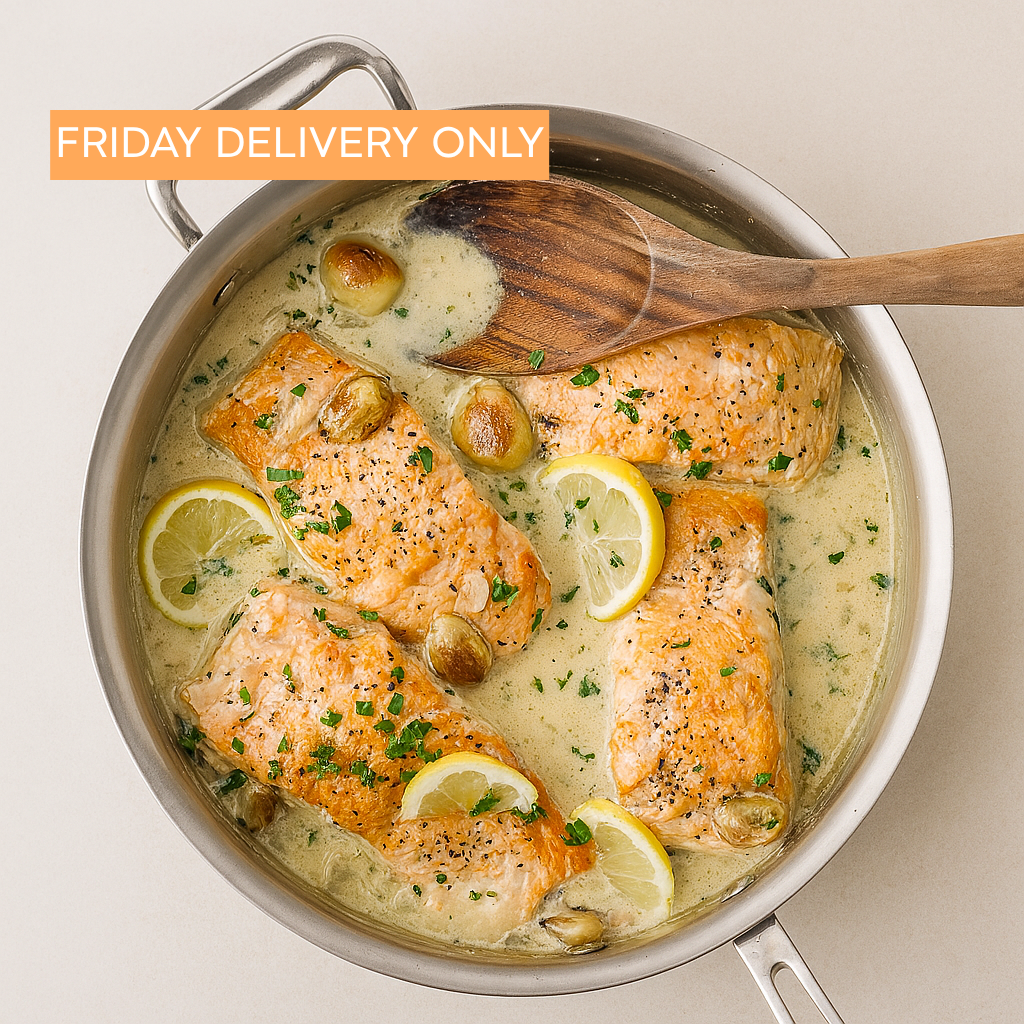 Salmon in Lemon Cream & Herbs (1 piece)