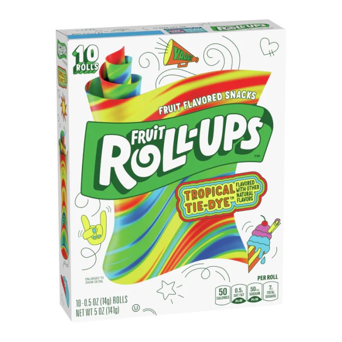 Betty Crocker Fruit Rollups Tropical Tie Dye 5 Oz
