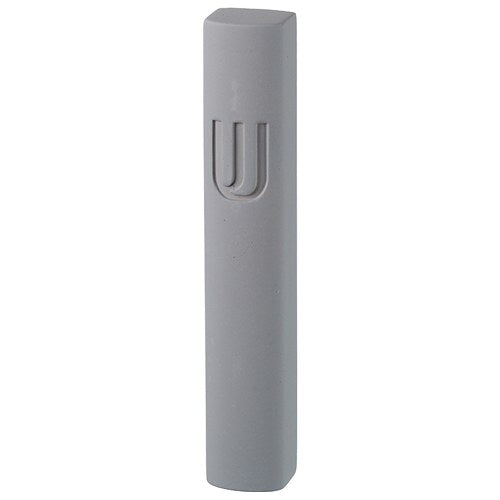 Wood Mezuzah 12 Cm Gray Marble