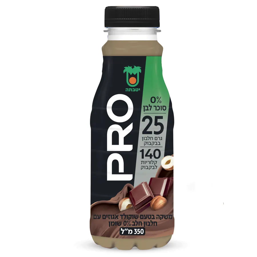 Pro Chocolate-Hazelnut Flavored Milk Protein Drink 0% Fat 350ml (Yotvata)
