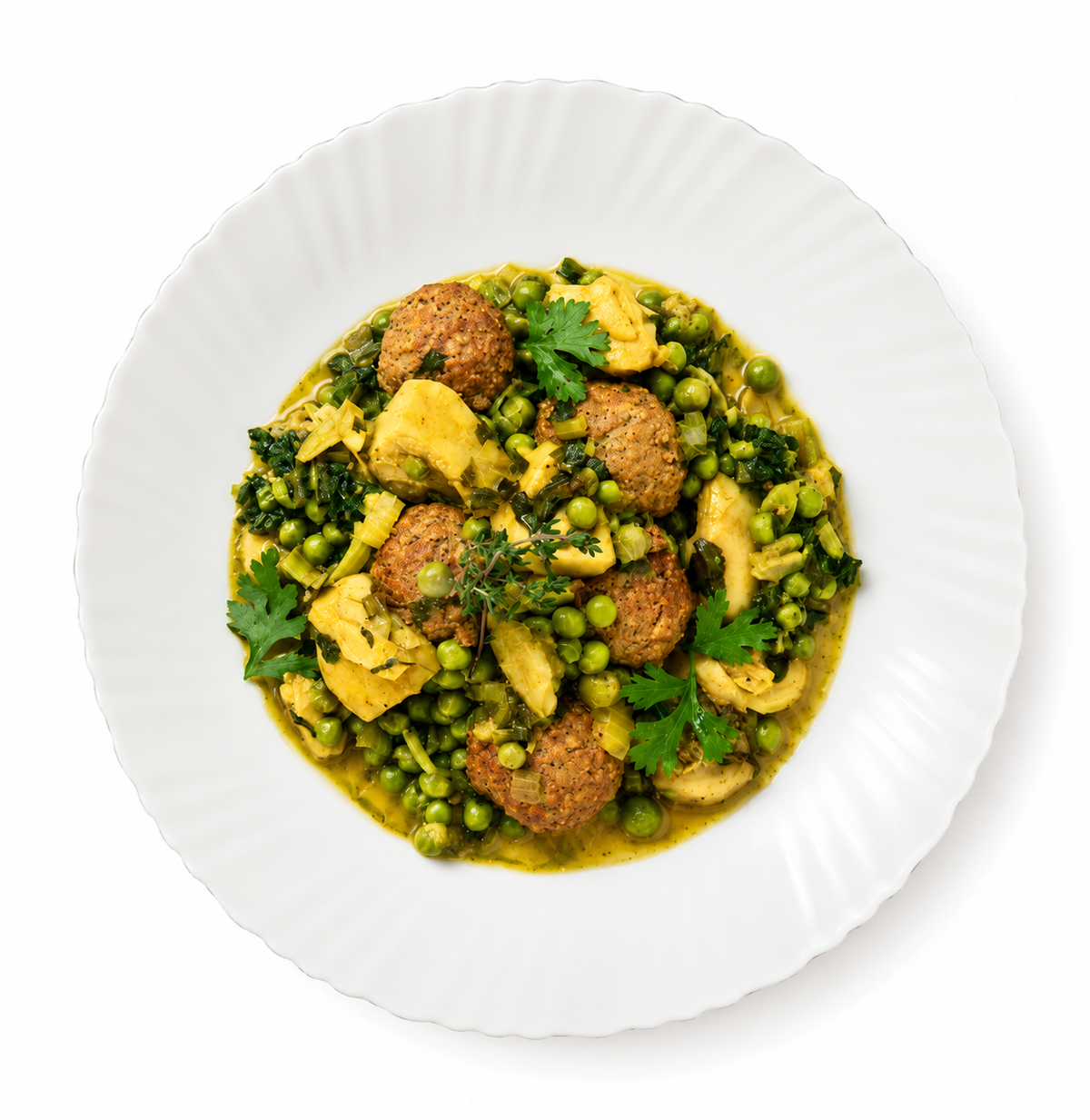 Meatballs with Peas