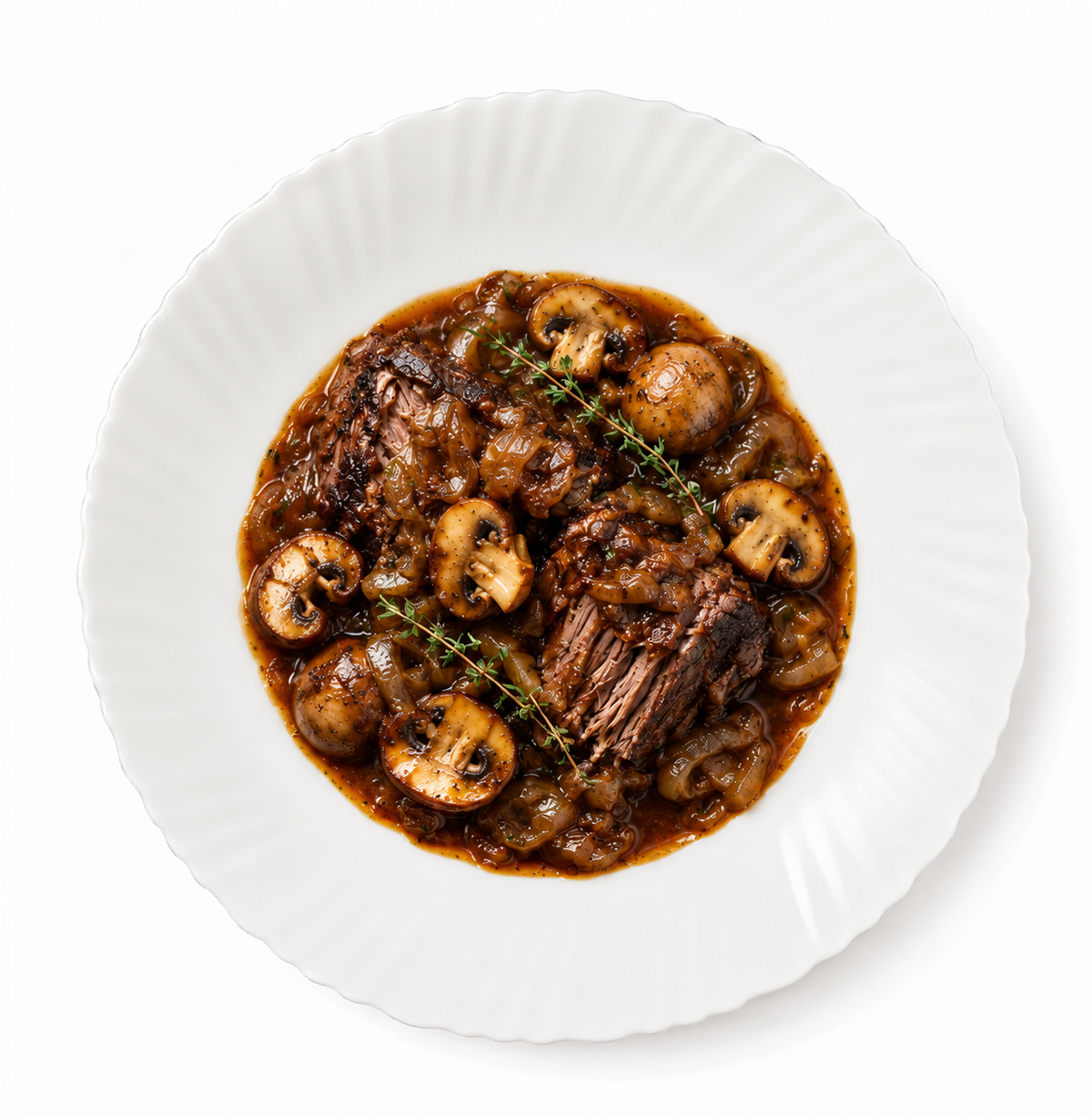 Beef Pot Roast with Mushroom Sauce