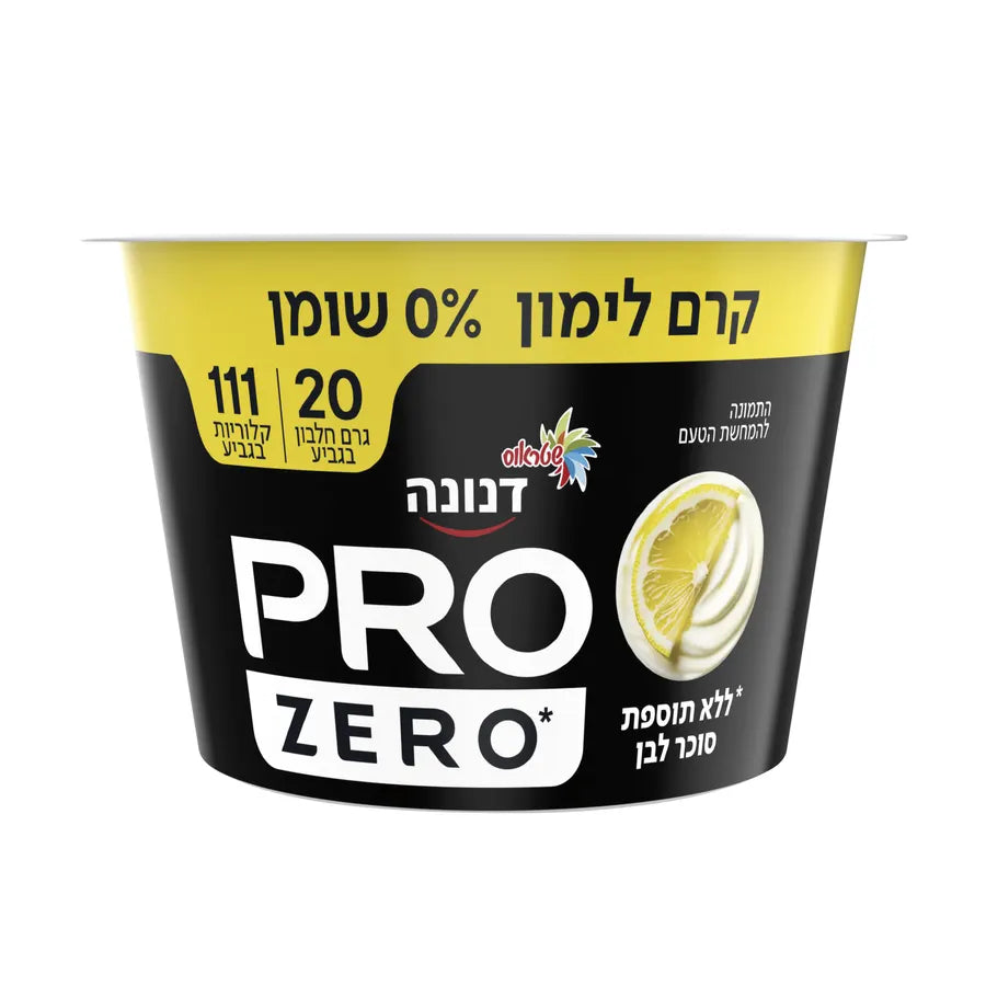 Danone Pro Zero yogurt, lemon cream
