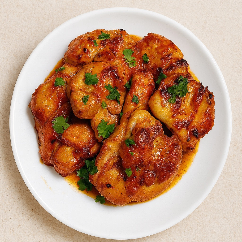 Grilled chicken thighs