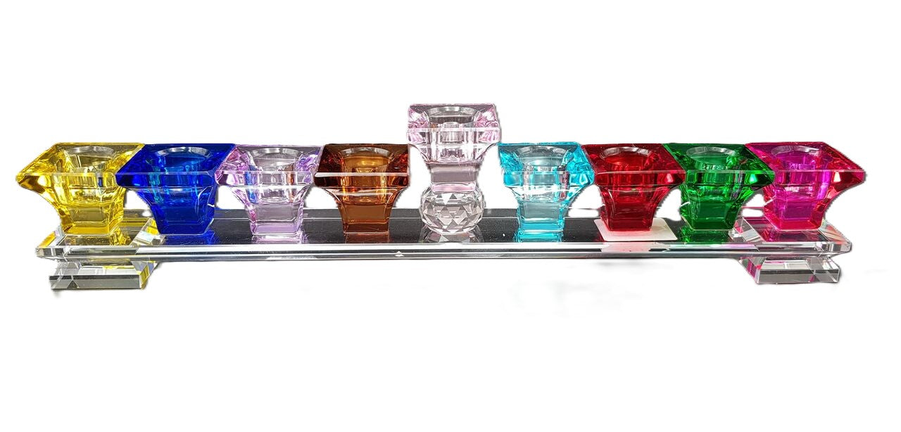 Crystal Hanukkah menorah