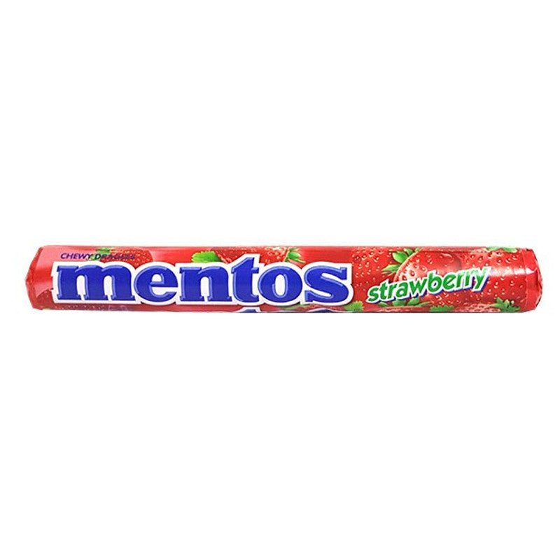 Strawberry Mentos rolls
