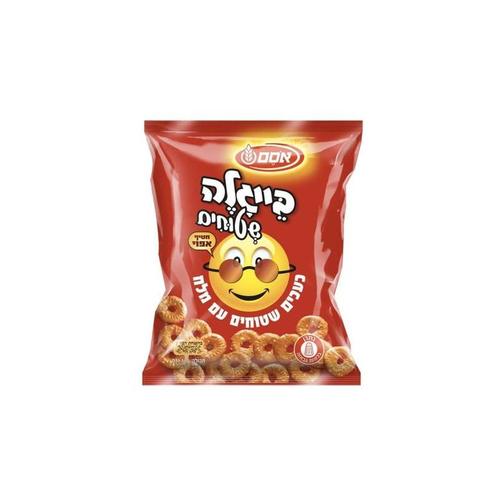 Flat pretzels with coarse salt