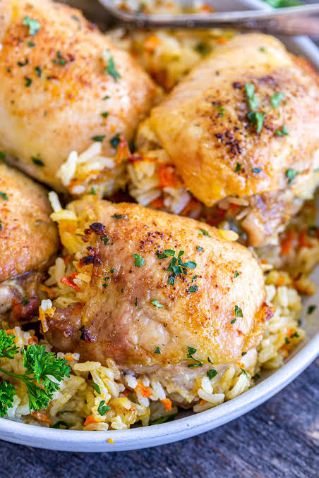 Chicken Thighs Stuffed with Rice & Herbs