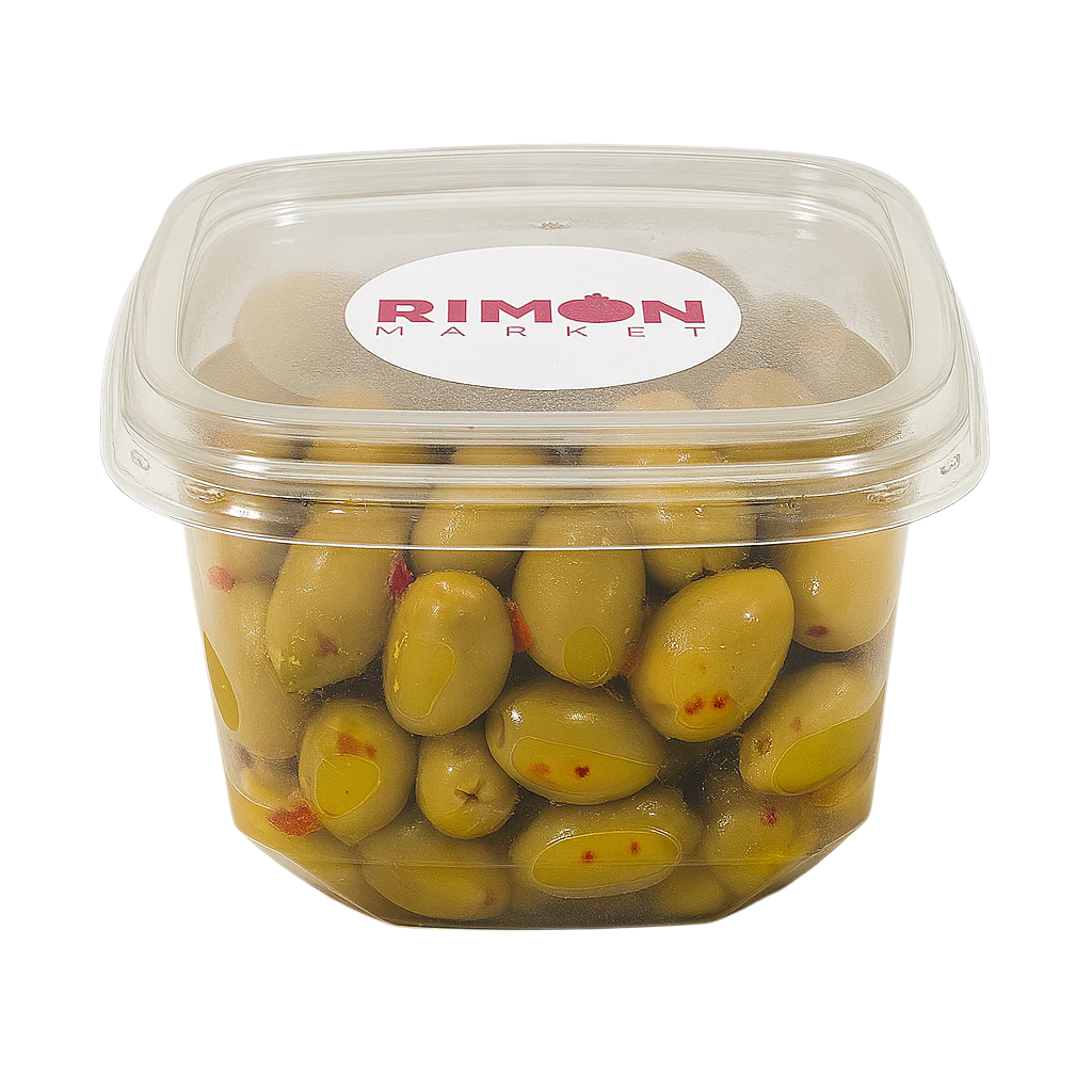 זיתים ירוקים עם אריסה ולימון 