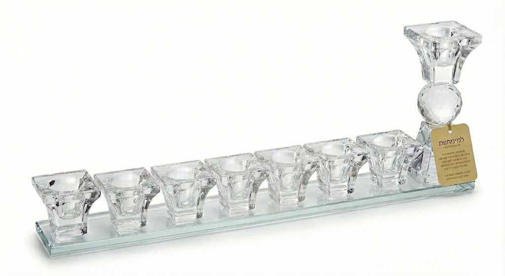 Crystal Hanukkah Menorah